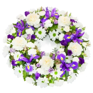 Blue & White Wreath flowers