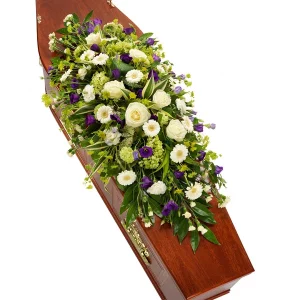 Purple White Coffin Spray best fresh flower delivery, birthday flowers for grave, bromley flowers, Bromley Funeral Flowers, bromleys funeral, cheap real flowers near me, cut flowers online, dad funeral flowers, dignity memorial flowers, florist, florist near me, flower that represents death, flowers funeral home, fresh as a flower, fresh christmas flowers, fresh floral studio, fresh flourish bouquet, fresh tropical flowers, fresh wisteria flowers, funeral flower catalog, funeral flowers uk, keeping cut roses fresh, keeping roses fresh, rose thyme, swinging heart meaning, tiger lily, wells flowers