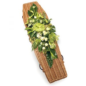 Casket Spray Whites & Greens flower