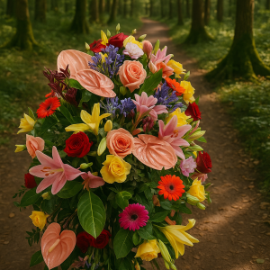 Beautiful and Bold Coffin Spray - 4ft